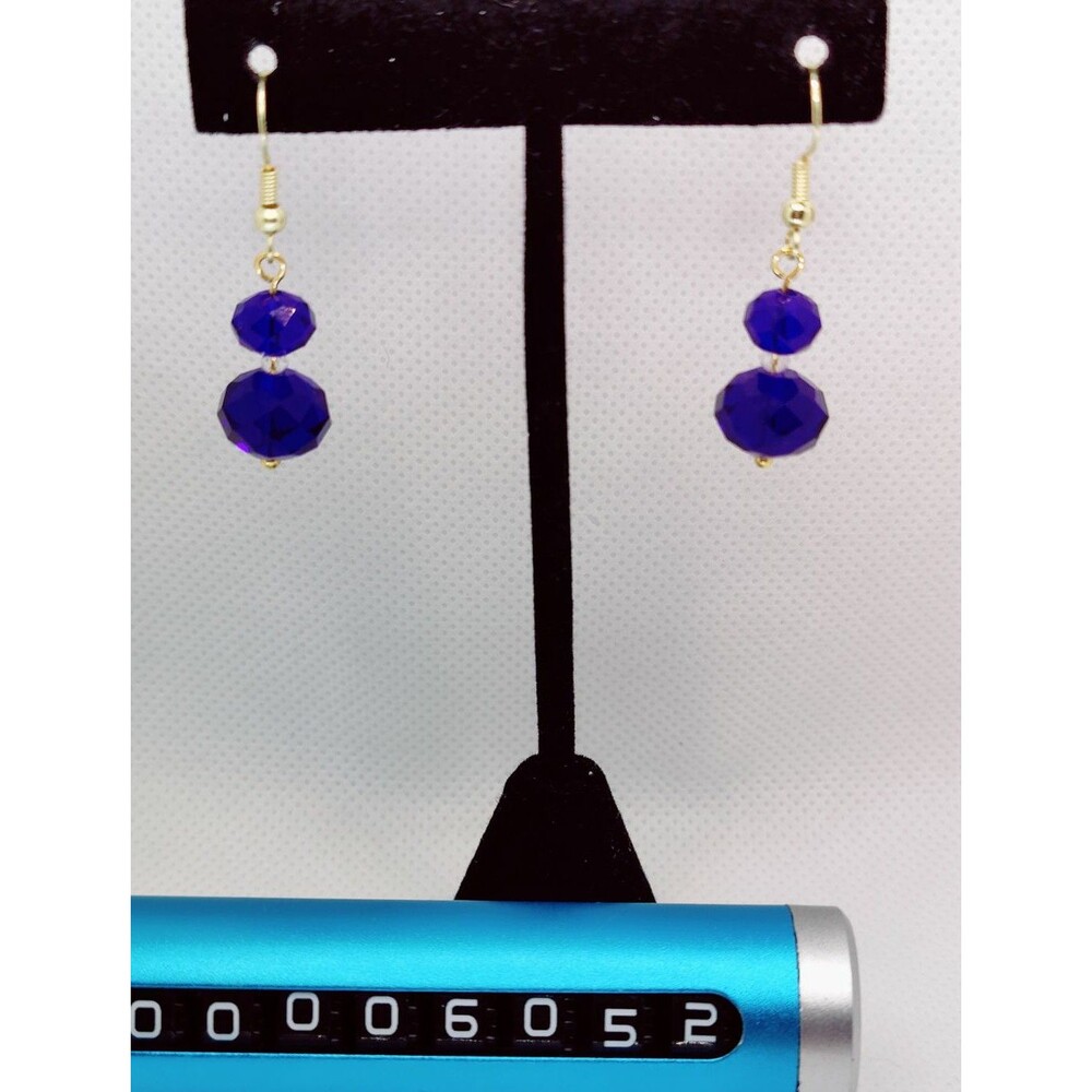 Royal Blue Crystal Dangle earrings